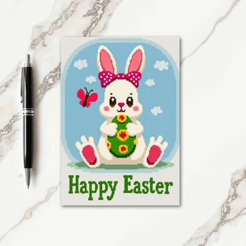 Polka Dot Rabbit Season Card