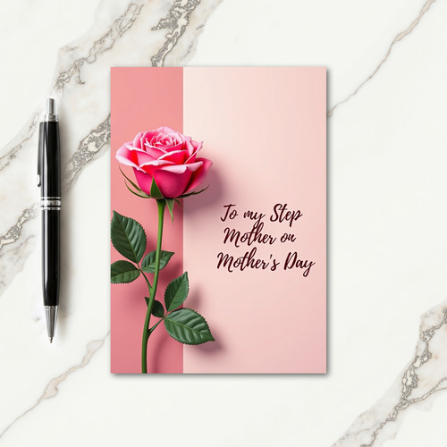 Polka Dot Rose Bloom Card