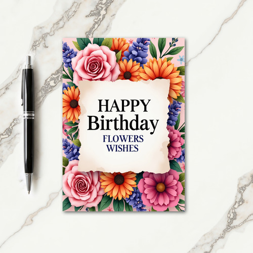 Polka Dot Rose Blossom Card