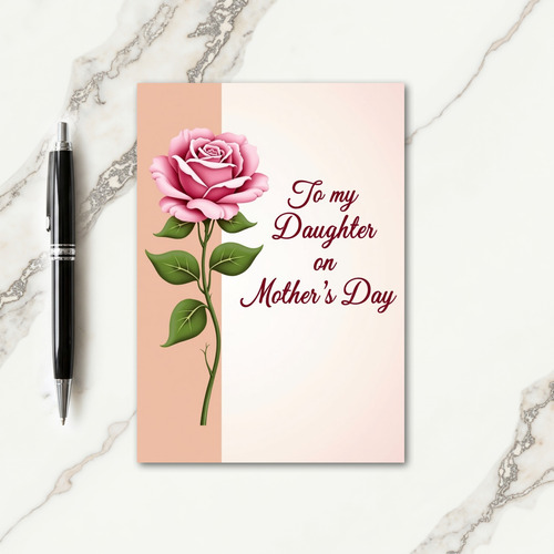 Polka Dot Rose Daughters Day Card