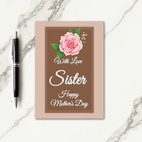 Polka Dot Rose Family Love Card