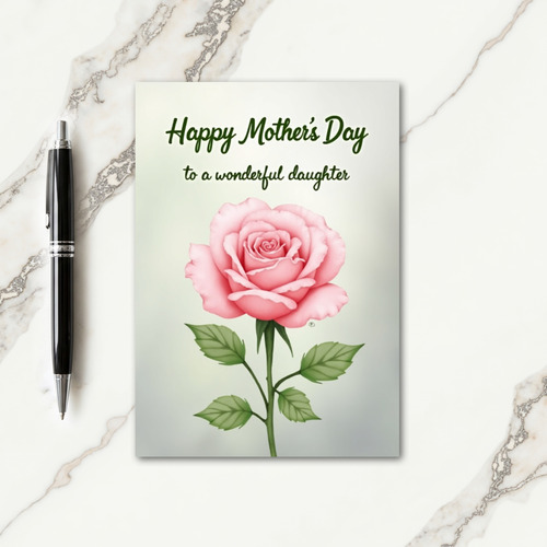 Polka Dot Rose Greeting Card