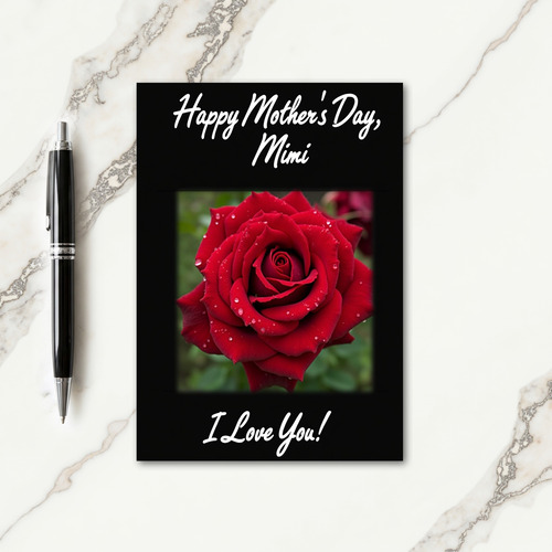 Polka Dot Rose Happy Day Card