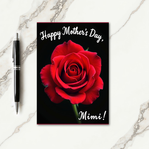 Polka Dot Rose Romance Card