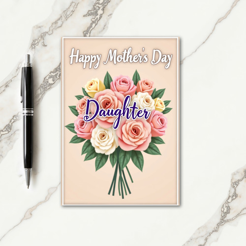 Polka Dot Roses Happy Card