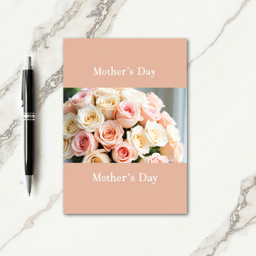 Polka Dot Roses Mothers Day Card