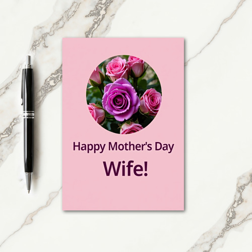 Polka Dot Roses Photo Card