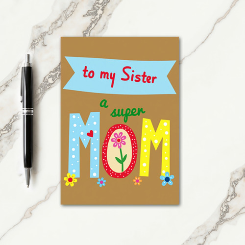 Polka Dot Sisters Day Mom Card
