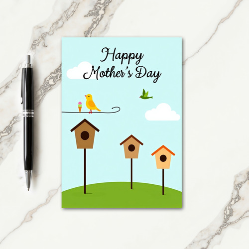 Polka Dot Sky Bird Card