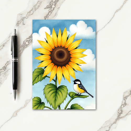 Polka Dot Sky Summer Bloom Card