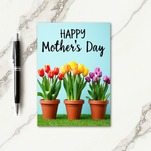 Polka Dot Spring Blossom Card