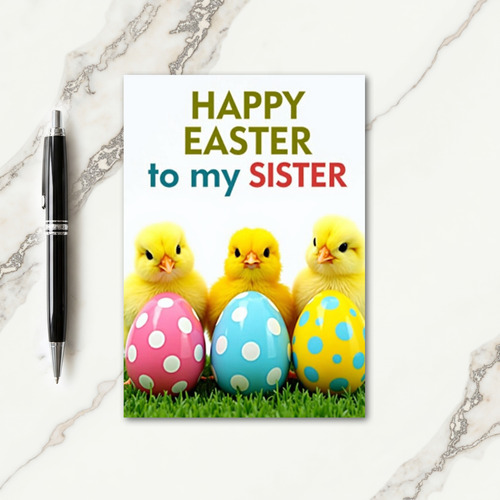 Polka Dot Spring Scene Card