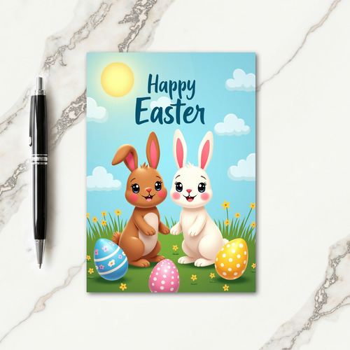 Polka Dot Springtime Egg Card