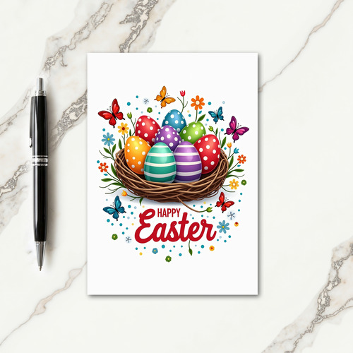 Polka Dot Striped Ovoids Card