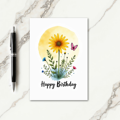 Polka Dot Sunny Bloom Card