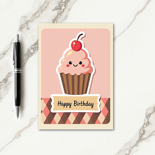 Polka Dot Sweet Cupcake Card