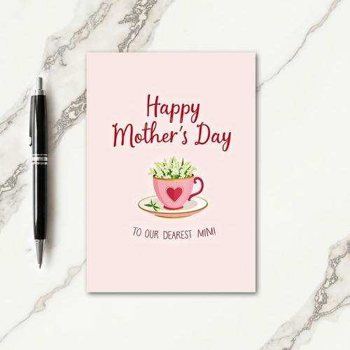 Polka Dot Teacup Mothers Day Card