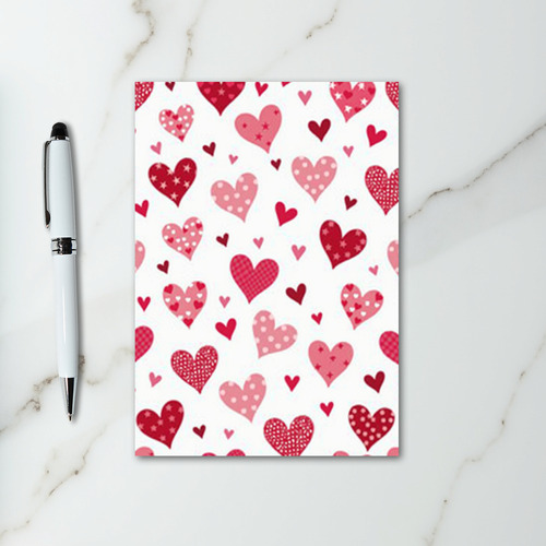 Polka Dot Textured Hearts Card