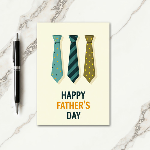 Polka Dot Tie Fathers Day Card
