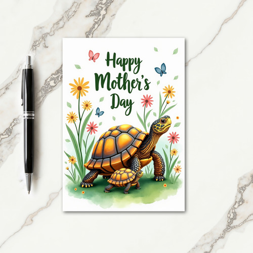 Polka Dot Tortoise Happy Day Card