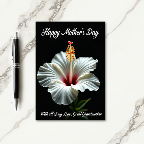 Polka Dot Tropical Flower Card