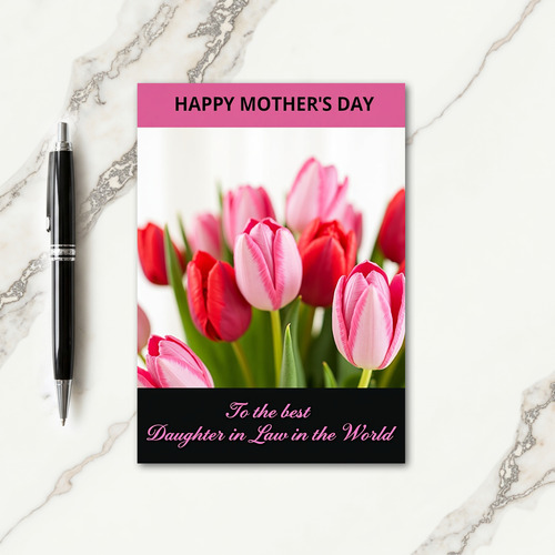 Polka Dot Tulip Greeting Card