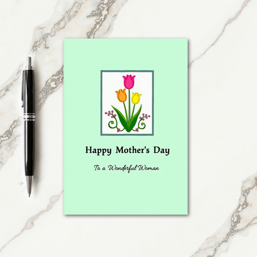 Polka Dot Tulip Mothers Day Card