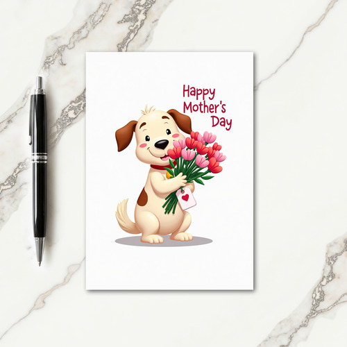 Polka Dot Tulips Friend Card