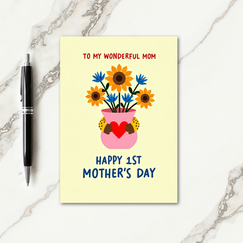 Polka Dot Vase Mom Card