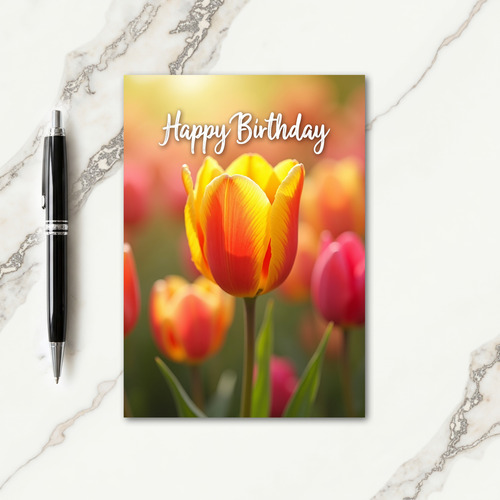 Polka Dot Vibrant Bloom Card