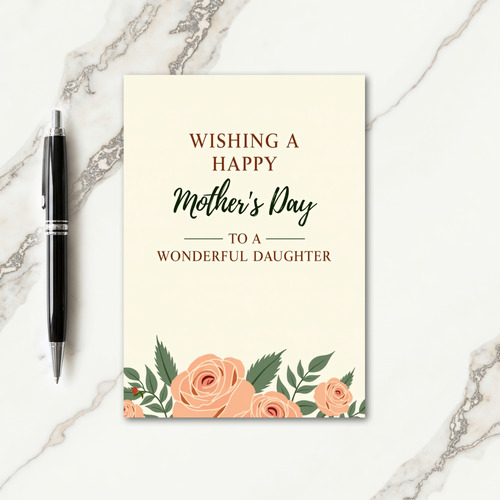 Polka Dot Wonderful Daughter Card