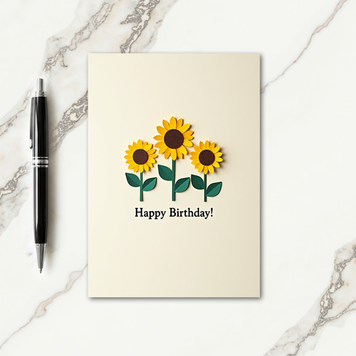Polka Dot Yellow Blooms Card