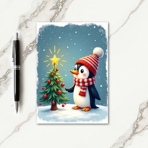 Pompom Hat Christmas Card