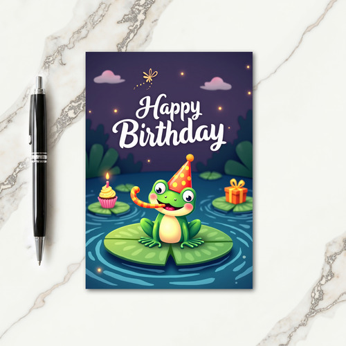 Pond Creature Birthday Card