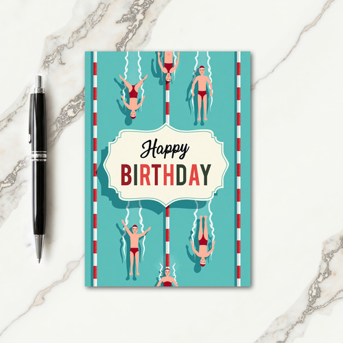 Pool Party Birthday Card