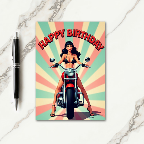 Pop Art Woman Birthday Card