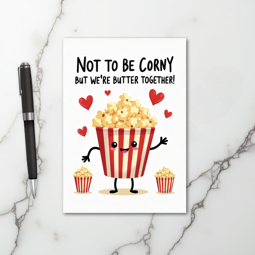 Popcorn Butter Together Love Card