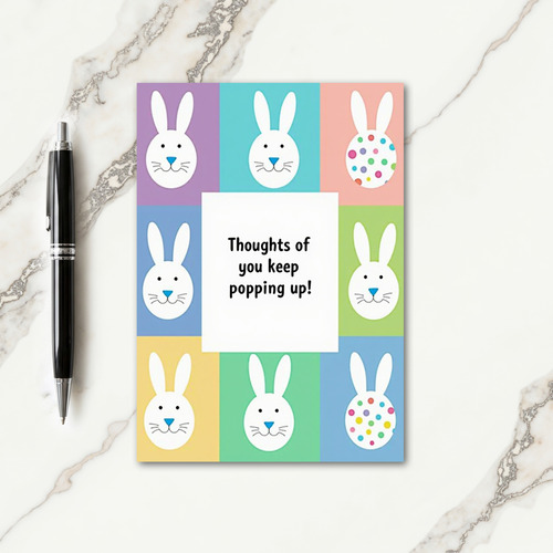Popping Thoughts Bunny Friend Card