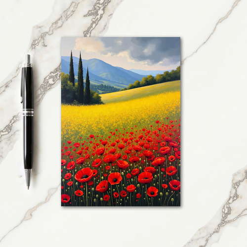 Poppy Birthday Field Card