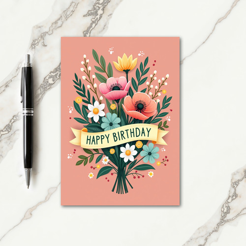 Poppy Birthday Greeting Card