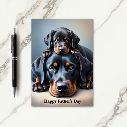 Portrait Fathers Day Card