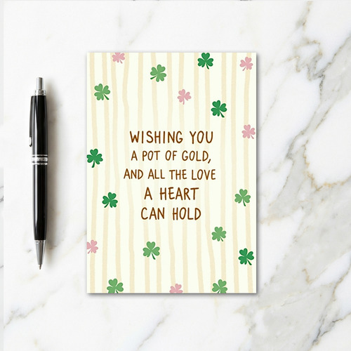 Pot Of Gold Love Heart Card