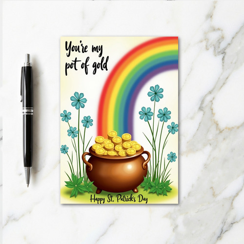 Pot Of Gold St Patricks Day Card