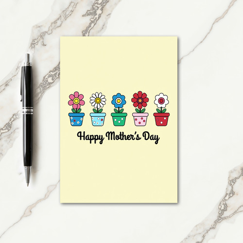 Potted Floral Mothers Day Card