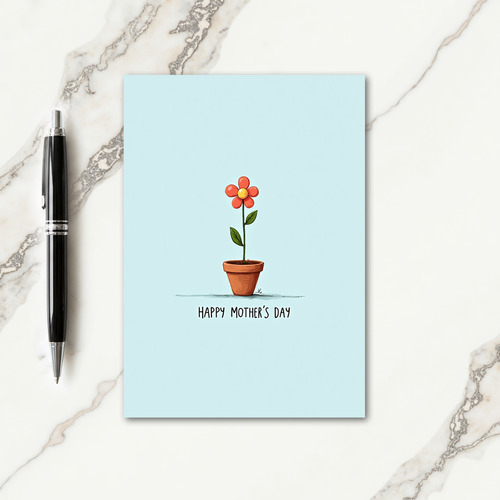 Potted Flower Mothers Day Card