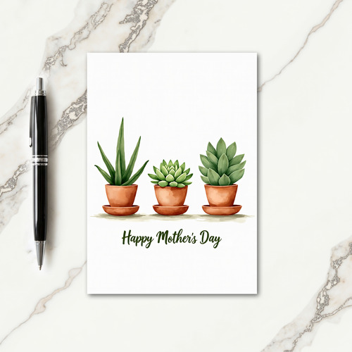 Potted Plant Mothers Day Card