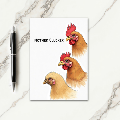 Poultry Mother Clucker Day Card