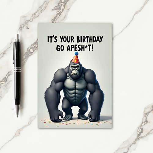 Powerful Ape Birthday Card