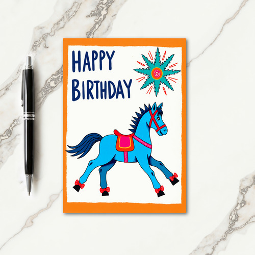 Prancing Pony Birthday Card