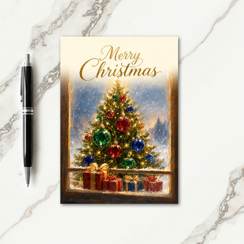 Pre Lit Christmas Tree Card